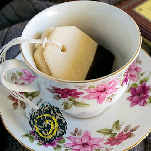DIY Sherlock Tea Bag Shortbread Cookies with Printable Tags